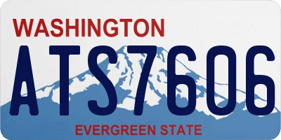 WA license plate ATS7606