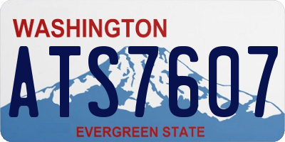 WA license plate ATS7607