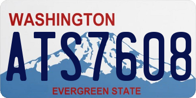 WA license plate ATS7608