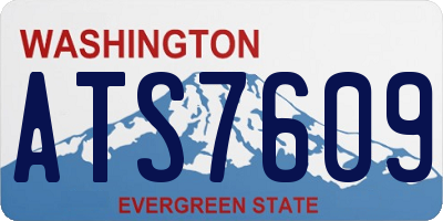WA license plate ATS7609