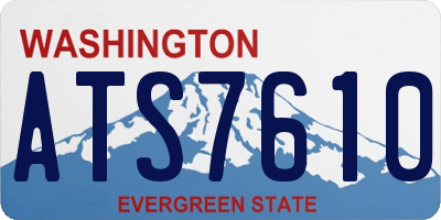 WA license plate ATS7610