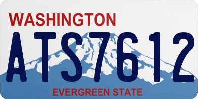 WA license plate ATS7612