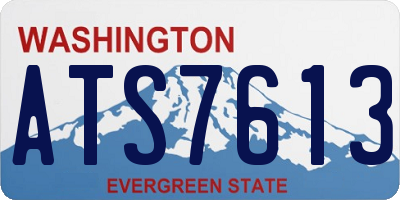 WA license plate ATS7613