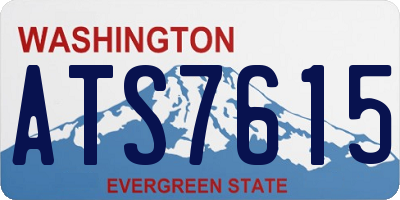WA license plate ATS7615