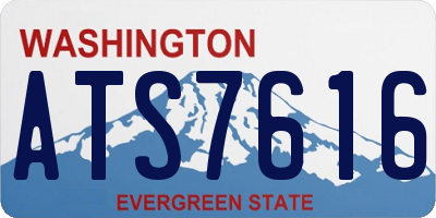 WA license plate ATS7616