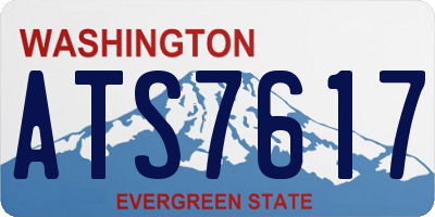 WA license plate ATS7617