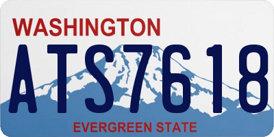 WA license plate ATS7618