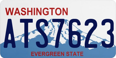 WA license plate ATS7623