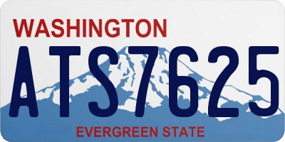 WA license plate ATS7625