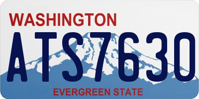 WA license plate ATS7630