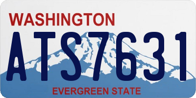 WA license plate ATS7631