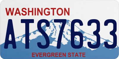 WA license plate ATS7633