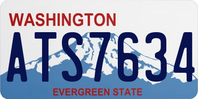 WA license plate ATS7634
