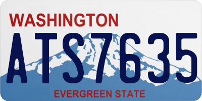 WA license plate ATS7635