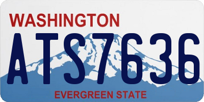 WA license plate ATS7636