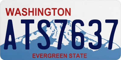 WA license plate ATS7637