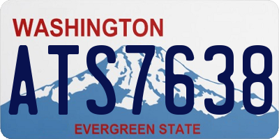 WA license plate ATS7638