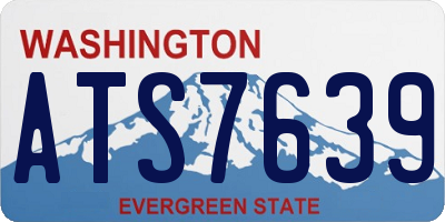 WA license plate ATS7639