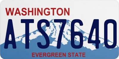 WA license plate ATS7640