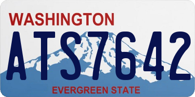 WA license plate ATS7642