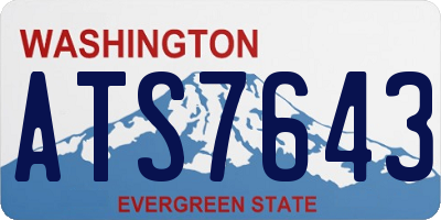 WA license plate ATS7643