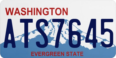 WA license plate ATS7645