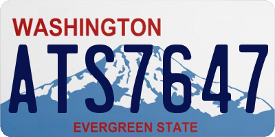 WA license plate ATS7647