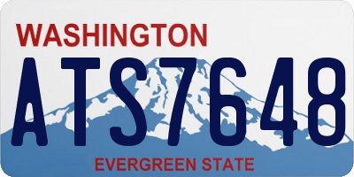 WA license plate ATS7648