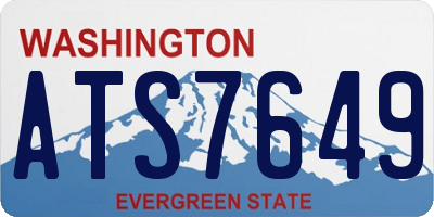 WA license plate ATS7649