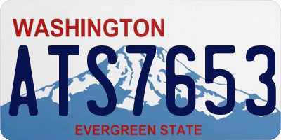 WA license plate ATS7653
