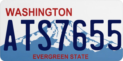 WA license plate ATS7655