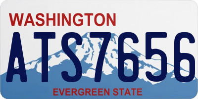 WA license plate ATS7656
