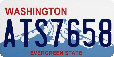 WA license plate ATS7658