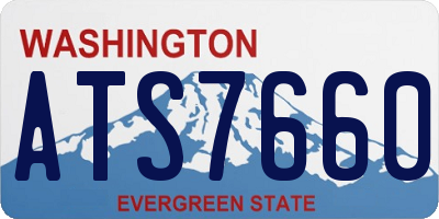 WA license plate ATS7660