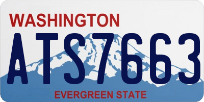 WA license plate ATS7663