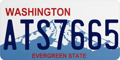 WA license plate ATS7665