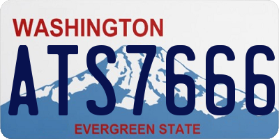 WA license plate ATS7666