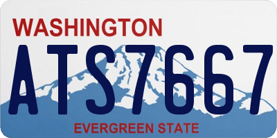 WA license plate ATS7667