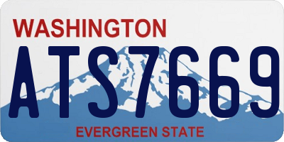 WA license plate ATS7669