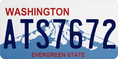WA license plate ATS7672