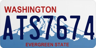 WA license plate ATS7674