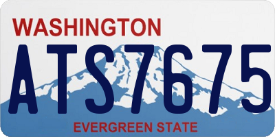 WA license plate ATS7675