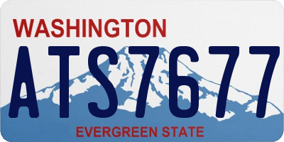 WA license plate ATS7677