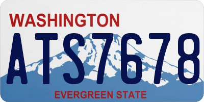 WA license plate ATS7678