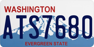 WA license plate ATS7680