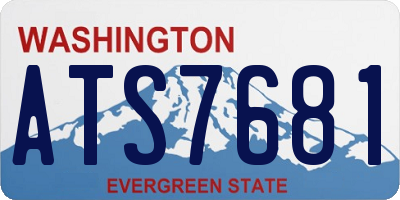 WA license plate ATS7681