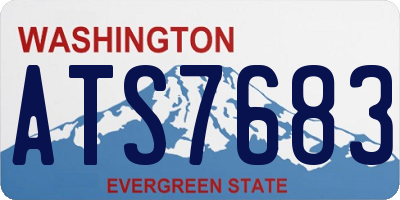 WA license plate ATS7683