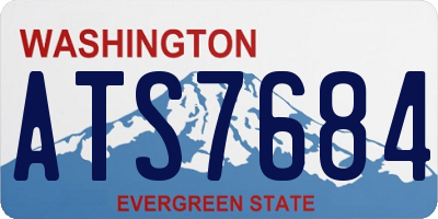 WA license plate ATS7684