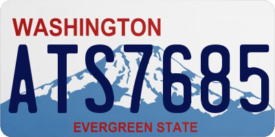 WA license plate ATS7685