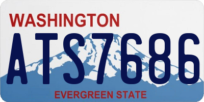 WA license plate ATS7686